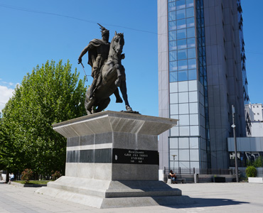 Skanderberg statue, Prishtina, Kosovo, Balkans 2017